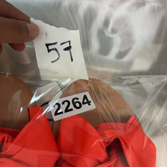 Free People Orange Neón Women's Slide Sandals Size 37 Summer Comfortable Beach - Picture 9 of 9